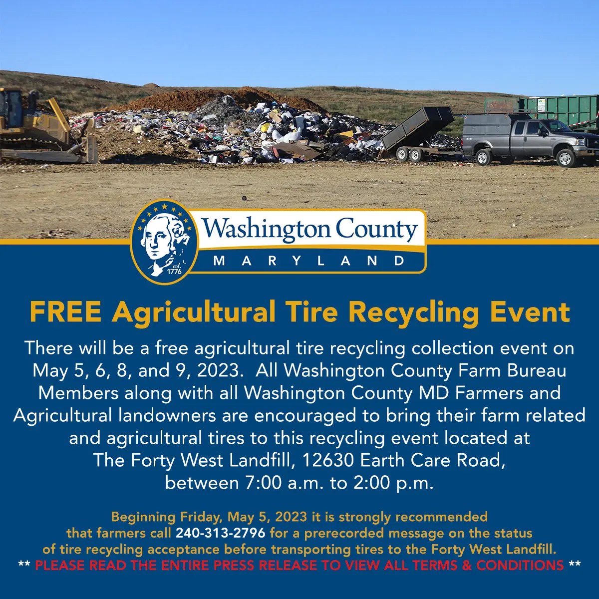 Agricultural Tire Recycling Collection at Forty West Landfill ...