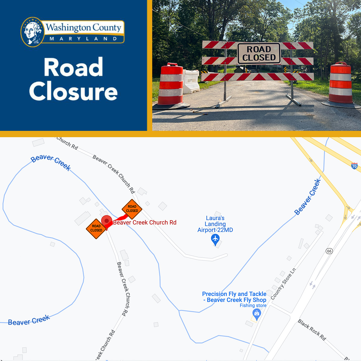 TRAFFIC ALERT Road Closure on Beaver Creek Church Road