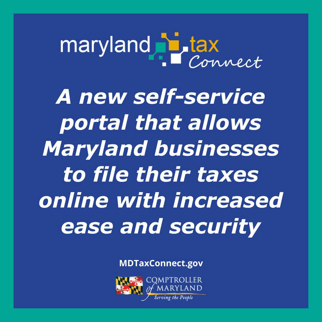 New Maryland Tax Connect Portal Available Now - Washington County