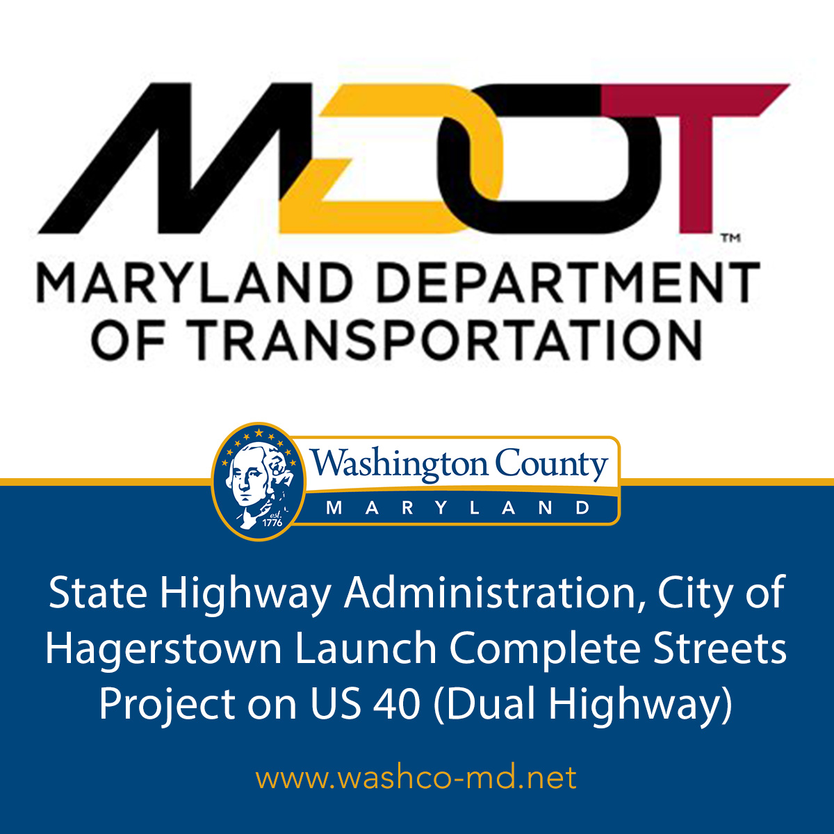 State Highway Administration, City of Hagerstown Launch Complete ...